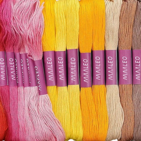Ruhhy Borduurset 50 Kleuren – Floss Katoengaren voor Handwerk