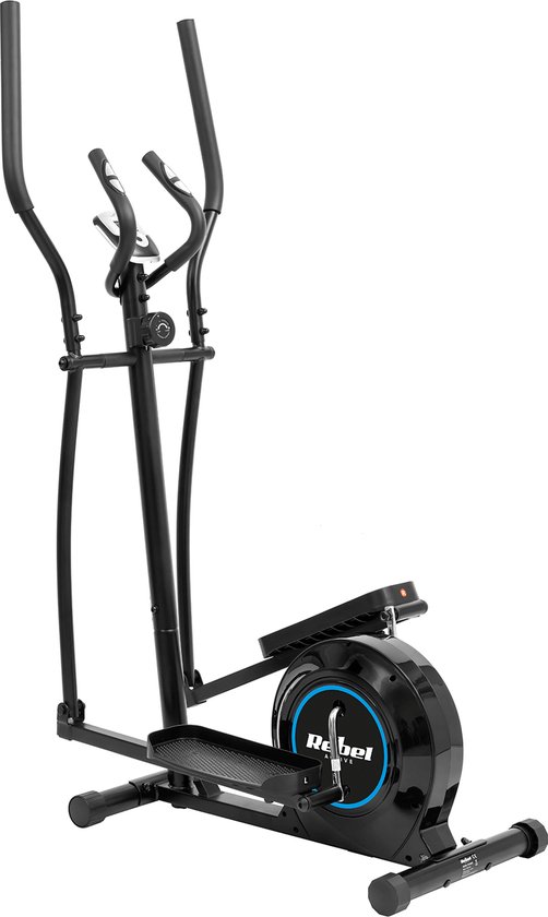Rebel Active Magnetische Crosstrainer - Elliptische Trainer LCD-Display Hartslagsensoren 8 Weerstandsniveaus – Zwart