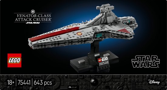 LEGO Star Wars Venator-Class Attack Cruiser - Bouwpakket voor Volwassenen en Decoratie - 75441