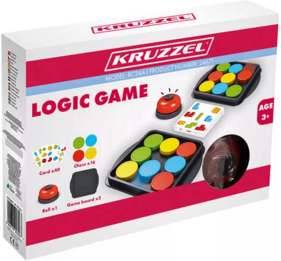 Kruzzel Logisch Denkspel voor Kinderen – Educatief Spel met Patronen en Bel