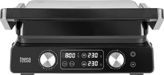 Teesa Contactgrill - Elektrische Grill - 2000W - 7 Posities - LED Display