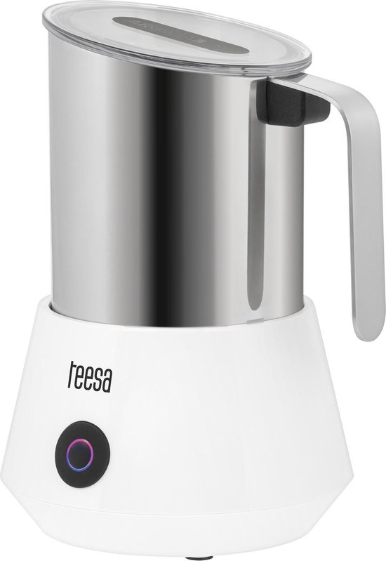 Teesa TSA4007 - Elektrische melkopschuimer AROMA F50, 420 Watt, wit/roestvrijstaal