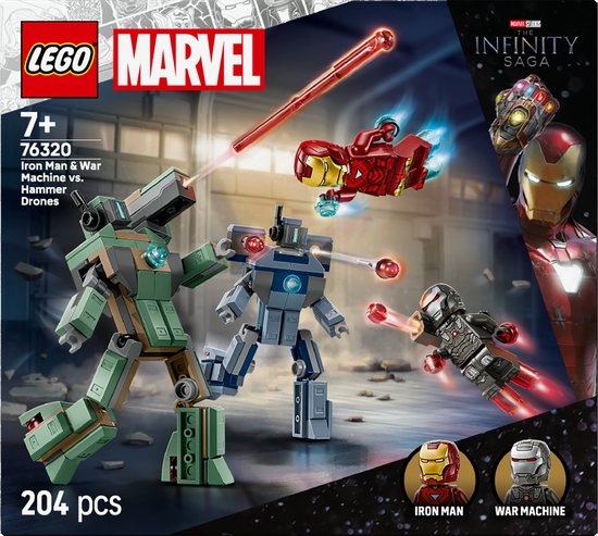 LEGO® ǀ Marvel Iron Man en War Machine vs. Hammer Drones - 76320