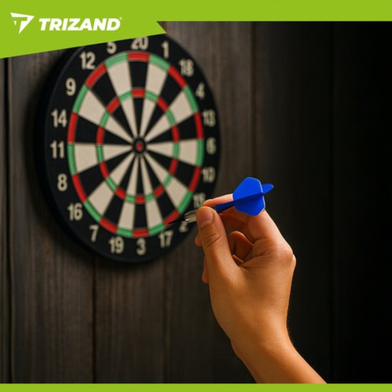 Trizand Dartpijlen set 12 stuks met kunststof tips en extra vervangpunten voor elektronische dartborden