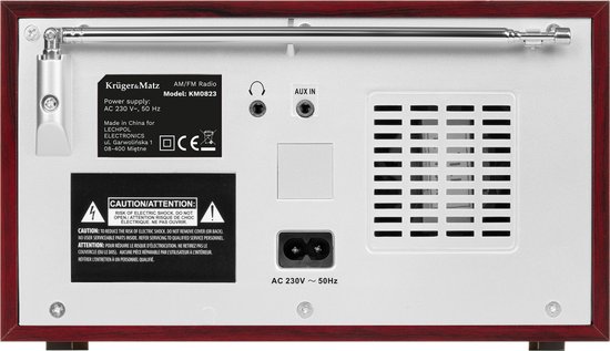 Krüger&Matz KM 823 - Keukenradio - AM/FM - Sterke Luidspreker - 3,5 mm AUX