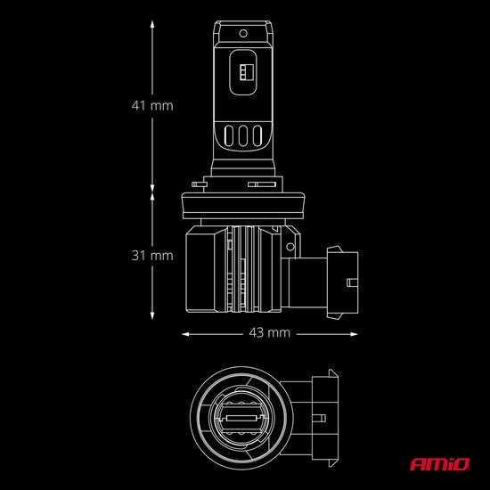 AMiO LumiTec F26 Night Breakers H8 H9 H11 H16 +130% PRO LIMITED LED Mistlampen Koplampen - 68W 12V 24V FULL CANBUS Mistlicht Dimlicht
