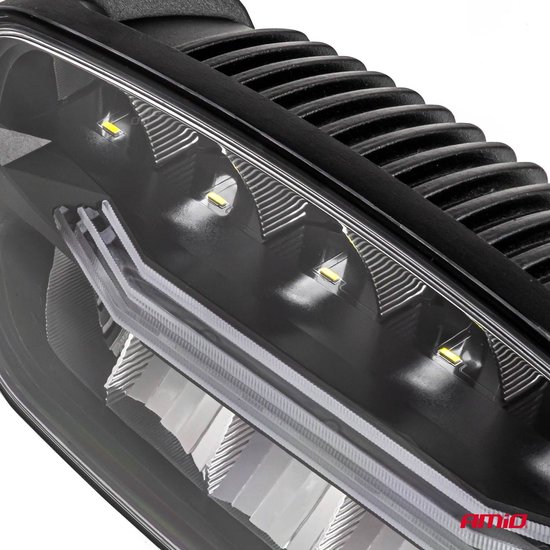AMiO LED Werklicht Verstraler Ovaal 109W 12V-24V Lange-afstandslamp met Positielicht voor Vrachtwagen, Offroad, Bouw en Landbouw