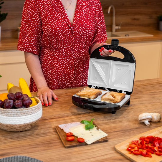 Teesa TSA3222 - Tosti-ijzer voor 2 tosti‘s, zwart
