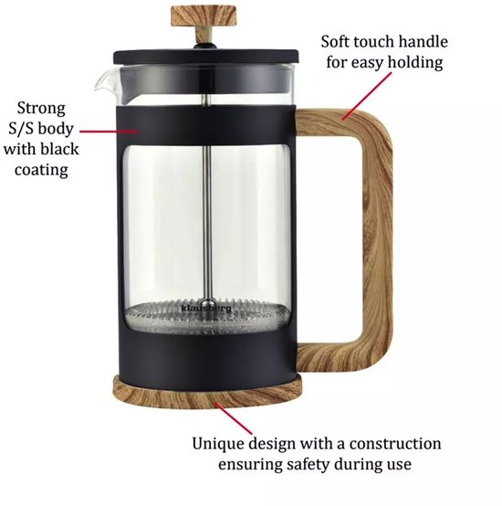 ZUIGER KOFFIE-/THEEZETAPPARAAT 600 ml KLAUSBERG KB-7680