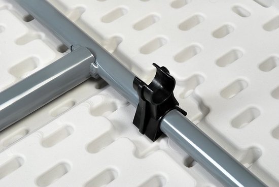 Malatec campingtafel en 2 banken inklapbaar 180 cm lichtgrijs - opvouwbaar - picknicktafel - handig voor in de camper of caravan - complete set - cateringset
