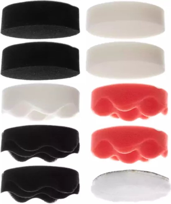Xtrobb Polijstspons - 12x stuks - D80 mm - polijsten/waxen - 3000 tpm