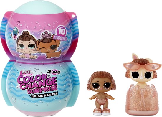 L.O.L. Surprise! 2-in-1 Me &amp; My Lil Sis + Lil Pet Color Change - Minipoppen