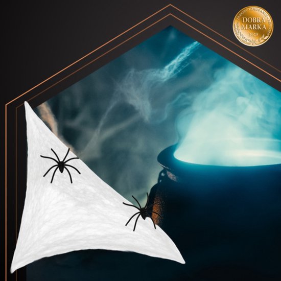 Ruhhy Halloween spinnenweb met 2 spinnen rekbaar kunstweb decoratie voor binnen en buiten