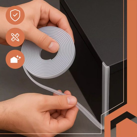 Ruhhy Randbescherming Tape Transparant – 3 Meter Veiligheid