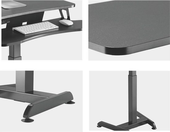 Maclean Elektrisch bureau - hoogteverstelling max hoogte 122cm max 37 kg - voor werk rechtop zitten