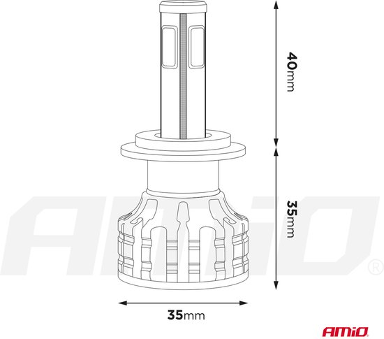 AMiO LED Mistlichten COB-serie H8/H9/H11 Wit