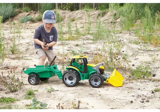LENA - Tractor met schop en aanhanger - 108 cm - Europese topkwaliteit