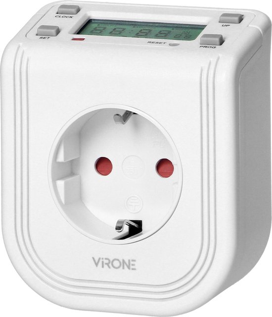 Virone Elektronische Timer Stopcontact – Programmeerbaar tot 7 Dagen – Tijdschakelaar 3680W – Wit