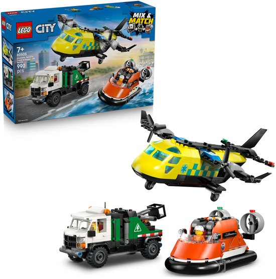 LEGO - City Great Vehicles - Vliegtuig, Servicewagen en Hovercraft Remix