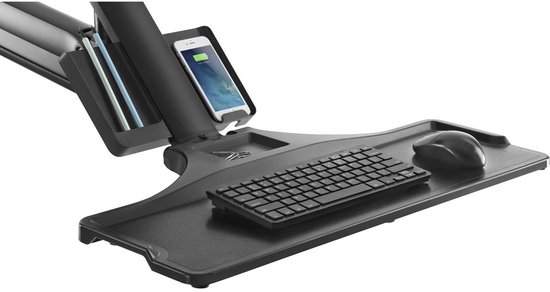 Maclean - Monitorbeugel - 3-in-1 Muurbevestiging en Toetsenbordplank - VESA 17" - 32"