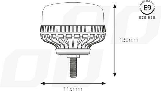 AMiO Stroboscoop Zwaailicht Waarschuwingslamp W03SB 36LED 12/24V IP56 Oranje R65 R10