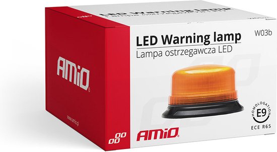 AMiO Stroboscoop Zwaailicht Waarschuwingslamp W03B 3BOLT 36LED 12/24V IP56 Oranje R65 R10
