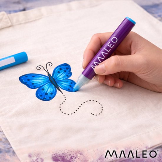 Maaleo Acrylmarkers Set 16 Kleuren – 8 ml, Sterke Dekking, Waterbestendig na Droging