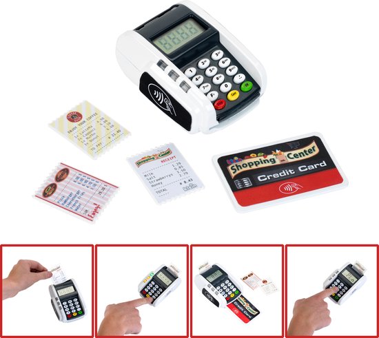 Klein Toys speelgoedkassa verkooppuntterminal - incl. licht - incl. geluid - wit - zwart