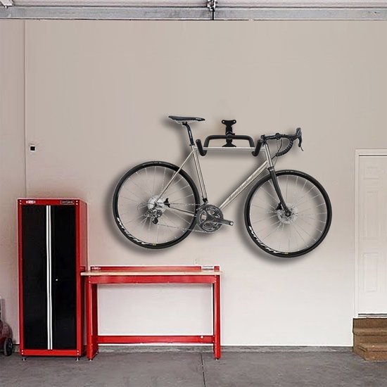 Maclean - Fiets muurbeugel - Fietsenrek - Wandmontage / Ophangsysteem - max. belasting 30kg - Zwart