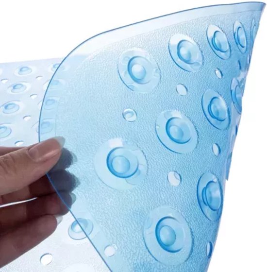 Ruhhy Antislip Badmat 100x40 cm - Blauw, Veilig en Comfortabel