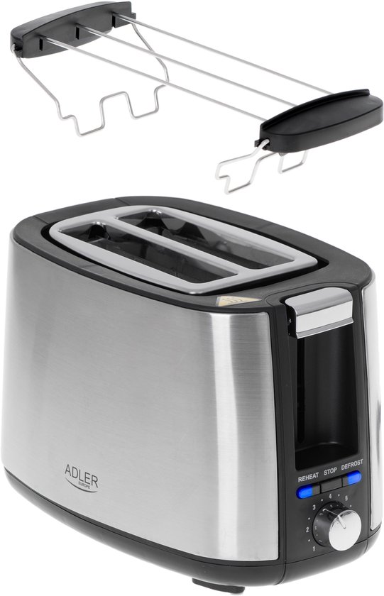 Broodrooster - 900W - RVS AD 3214 Adler