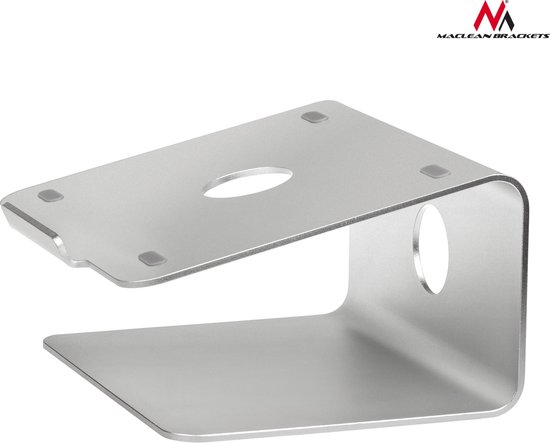 Aluminium Houder Stand voor laptop Maclean MC-730 Ventilatiesysteem in het midden van het steunvlak