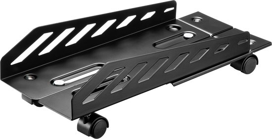NanoRS RS480 - PC Houder - Desktop Standaard tot max 25kg met wielen - breedte 160~300mm - Zwart