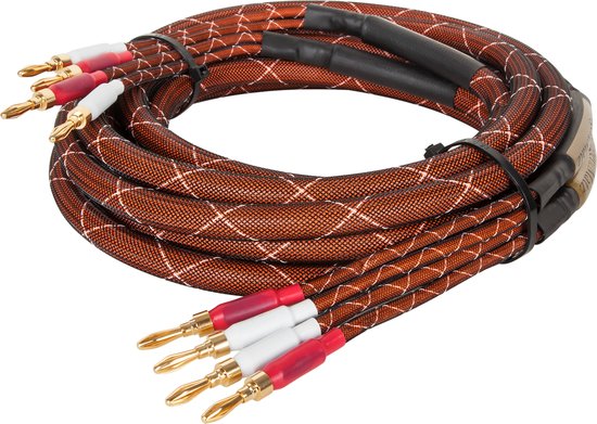 Krüger&Matz KM0335 Serie - Luidsprekerkabel - 5m - Koperen Kern - Bananenstekkers