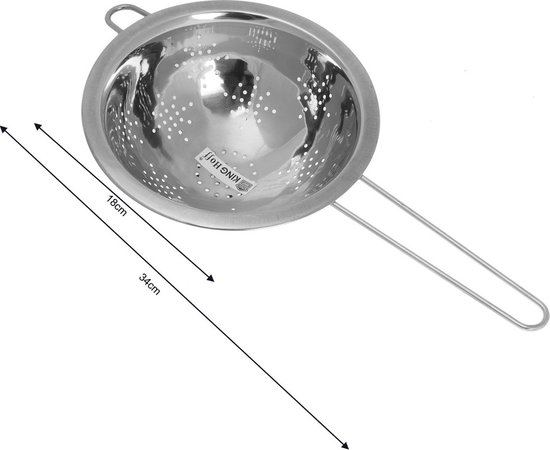 Kinghoff 1233 Roestvrijstalen Vergiet - 28 cm Diameter - Duurzaam Keukenvergiet - Zeef - Keukenzeef