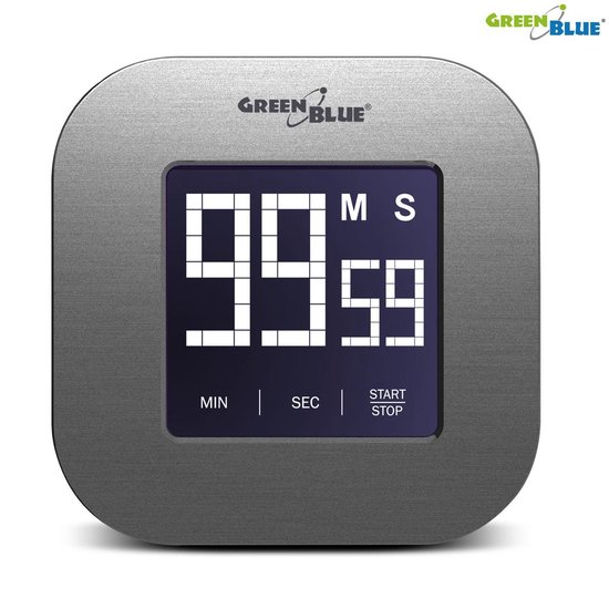 GreenBlue - Kookwekker / Digitale magnetische timer keuken - Zilver