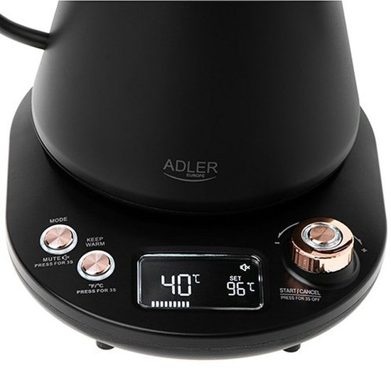 Waterkoker Adler AD 1349 Zwart 1100 W 1 L