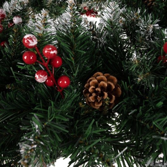 Ruhhy Besneeuwde Kerstkrans - 45 cm - Sfeervolle Deur- en Wanddecoratie