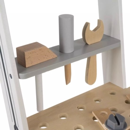 Kruzzel Houten Werkplaats 3-in-1 - Educatief Montessori Speelgoed - Veilig & Duurzaam