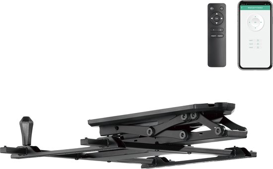 Maclean - Elektrische TV-beugel voor schuine wanden 32"-70" 35kg - VESA 600x400 - Afstandsbediening