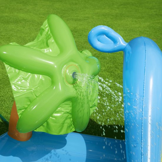 Bestway Kinderzwembad met Glijbaan - Incl. Opblaas Waterspeelgoed - 239 x 206 x 86 CM - 308 L - Waterdieren