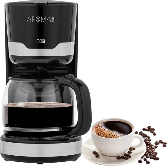 Teesa TSA4006 - Koffiezetapparaat AROMA 100, 1,5 liter, warmhoudfunctie, druppelblokkade, zwart