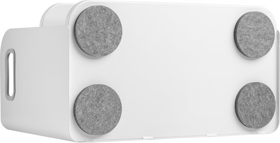 Ergo Office - reau-organizer met draadloze oplader | De en boekensteun voor kantoorbenodigdheden | Bureau-organizer Bureaublad tot 10 kg Wit
