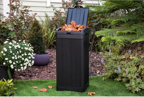 Keter Baltimore - Prullenbak 125 liter - Hoogte: 87,4 cm - Zwart