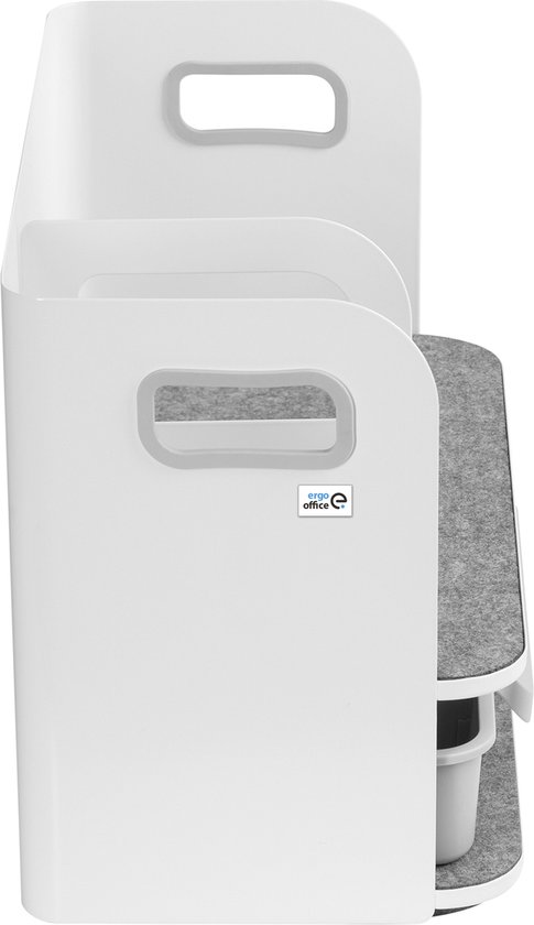 Ergo Office - Bureau-organizer met lade en boekensteun | Bureau-benodigdheden-organiser Bureaulade tot 10 kg Wit