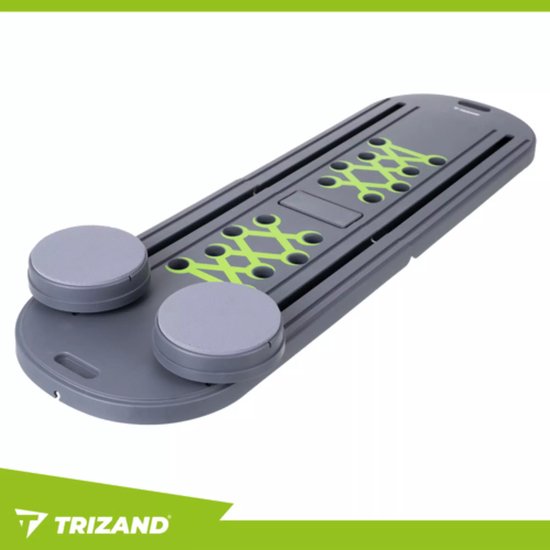 Trizand Pilatesboard 97 x 35 cm met handgrepen, buikrollers en weerstandstraining voor thuis