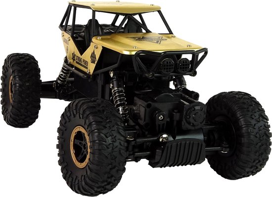 R/C auto - offroad - 26x14x17cm - 1:18 - zwart goud