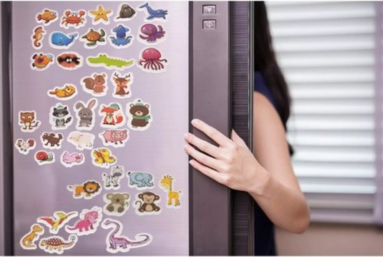 Kruzzel Magnetische Dieren: 40 Kleurrijke Educatieve Magneten