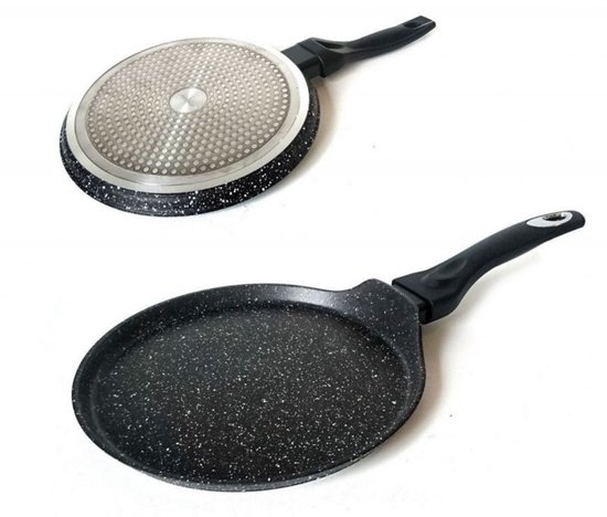 Klausberg 7201- pannenset - 12 delig - keramisch - gesmeed aluminium - alle warmtebronnen - non stick - ook inductie - zwart