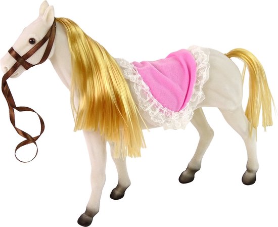 Speelgoed paard met prinsessenpop - 30x4x10cm - met accessoires